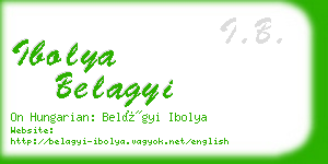 ibolya belagyi business card